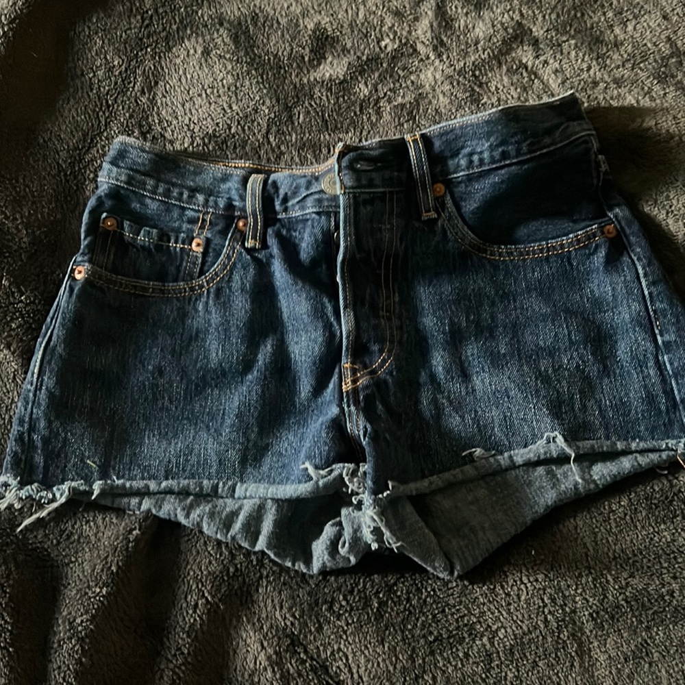 Levi’s 501 dark wash shorts